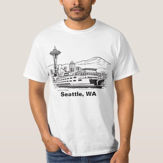 Seattle Washington Line Art T-shirt