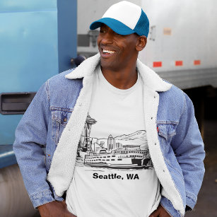 Seattle Washington Line Art  T-shirt
