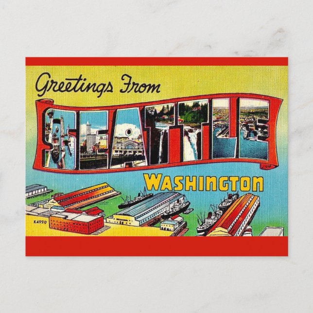 Seattle Washington Postcard (Front)