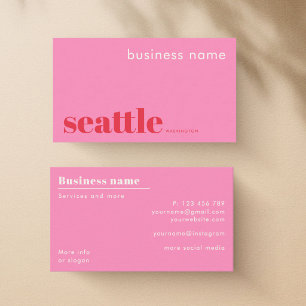 Seattle Washington shop company Business Card