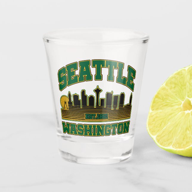 Seattle,Washington Shot Glass (Front)