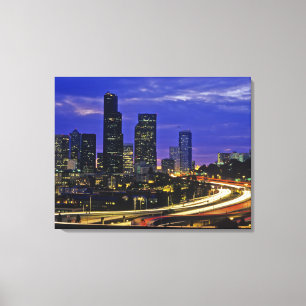 Seattle, Washington skyline at night Canvas Print