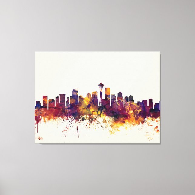 Seattle Washington Skyline Canvas Print (Front)