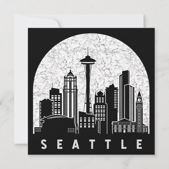 Seattle Washington Skyline Card (Front)