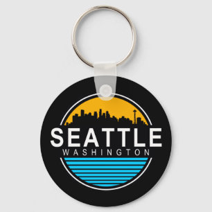 Seattle Washington Skyline  Key Ring