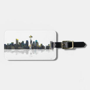 Seattle Washington Skyline Luggage Tag