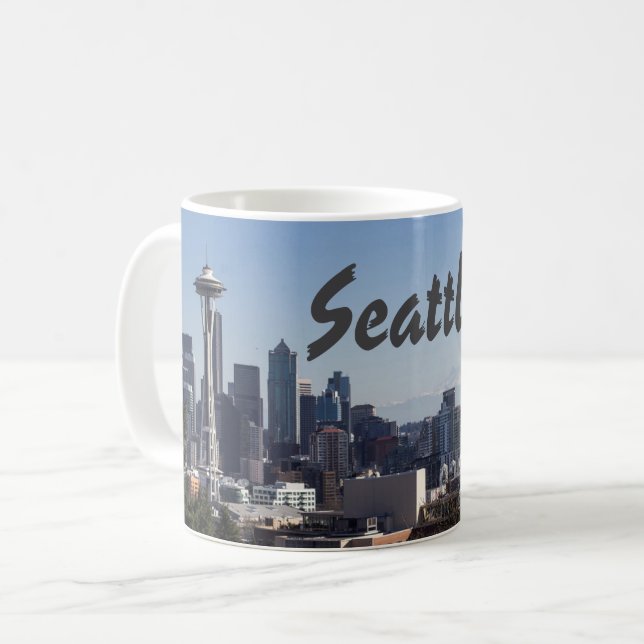 Seattle Washington skyline photo Coffee Mug (Front Left)