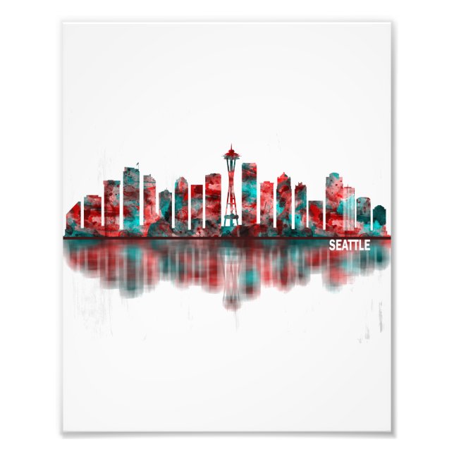 Seattle Washington Skyline Photo Print (Front)