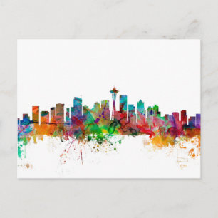 Seattle Washington Skyline Postcard