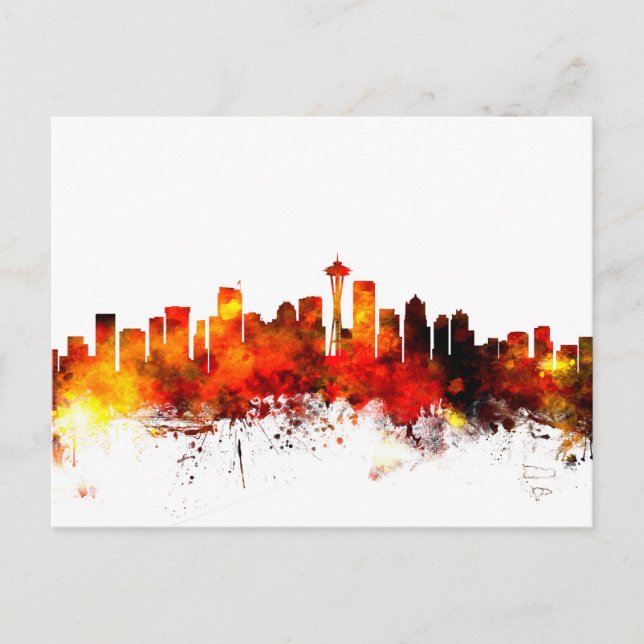 Seattle Washington Skyline Postcard (Front)