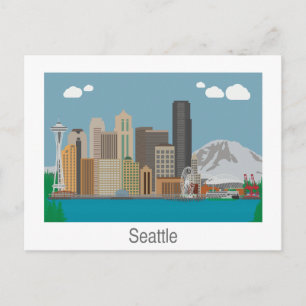 Seattle, Washington Skyline Postcard