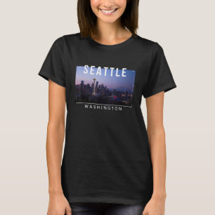 Seattle Washington Skyline Space Needle Mount Rain T-Shirt