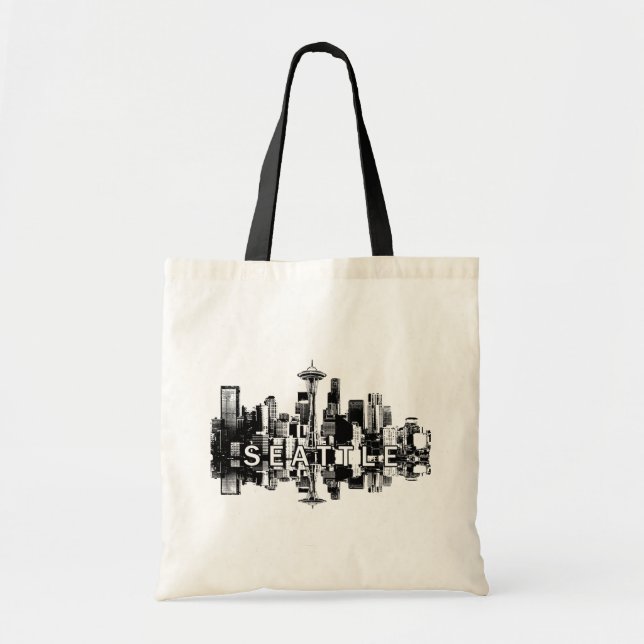 Seattle, Washington skyline Tote Bag (Front)