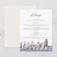 Seattle Washington Skyline Travel Details Card