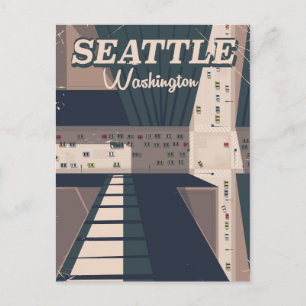 Seattle, Washington state Travel poster Postcard