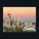 Seattle, Washington, United States Postcard<br><div class="desc">This unique travel postcard features a photograph of the iconic city of Seattle,  Washington. Please feel free to customise all the available options as you wish.</div>