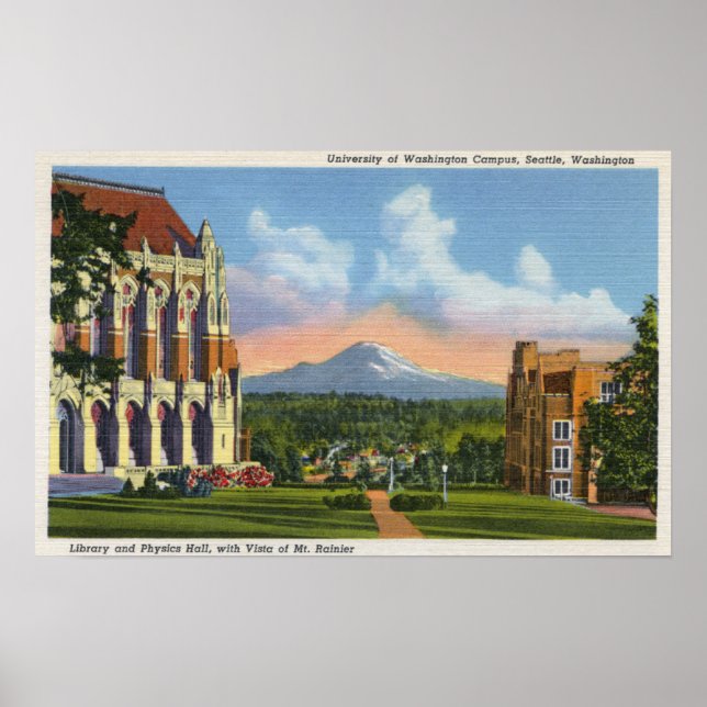 Seattle, Washington - University of Washington Poster (Front)
