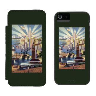 Seattle, Washington - View of Downtown Incipio Watson™ iPhone 5 Wallet Case