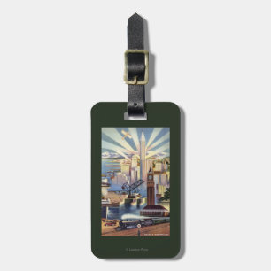 Seattle, Washington - View of Downtown Luggage Tag