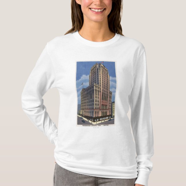 Seattle, Washington - View of Washington T-Shirt (Front)