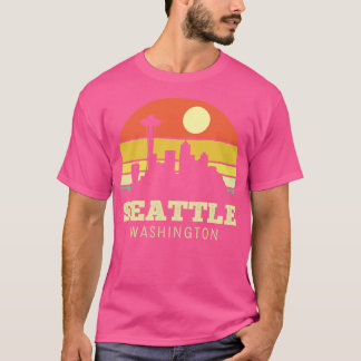 Seattle Washington Vintage Sunset T-Shirt