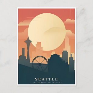 Seattle Washington Vintage Travel America  Postcard