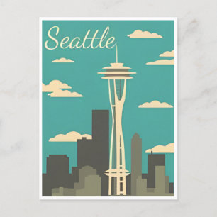 Seattle Washington Vintage Travel America  Postcard