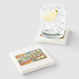 Seattle Washington WA Old Vintage Travel Souvenir Stone Coaster