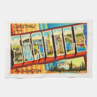 Seattle Washington WA Old Vintage Travel Souvenir
