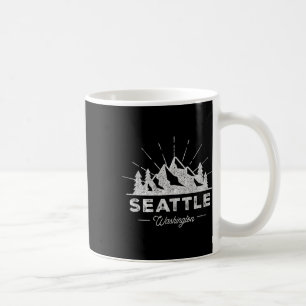 Seattle Washington Wa T Shirt Vintage Hiking Retro Coffee Mug