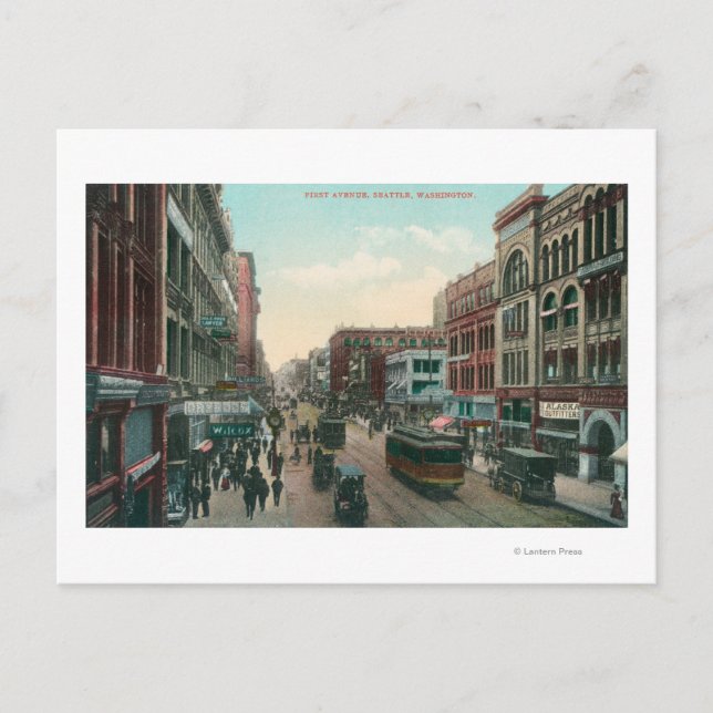 Seattle, WashingtonAerial View of First Avenue Postcard (Front)