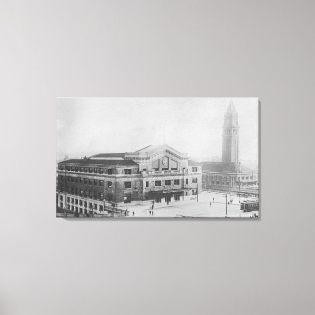 Seattle, WashingtonAerial View of Union Canvas Print (Front)