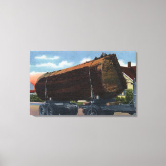 Seattle, WashingtonGiant Log en route to Mill Canvas Print