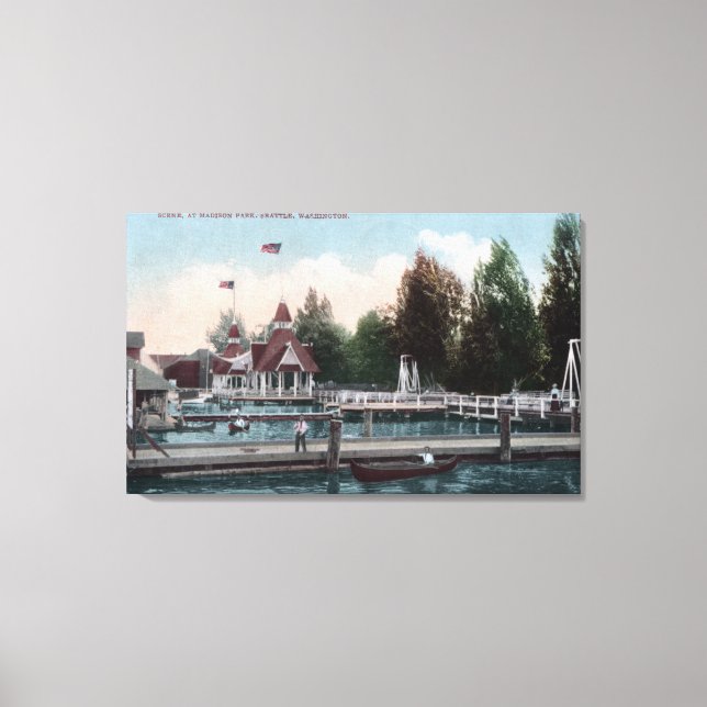 Seattle, WashingtonMadison Park Scene Canvas Print (Front)