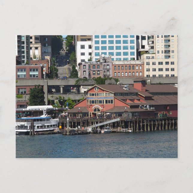 Seattle Waterfront... Postcard (Front)