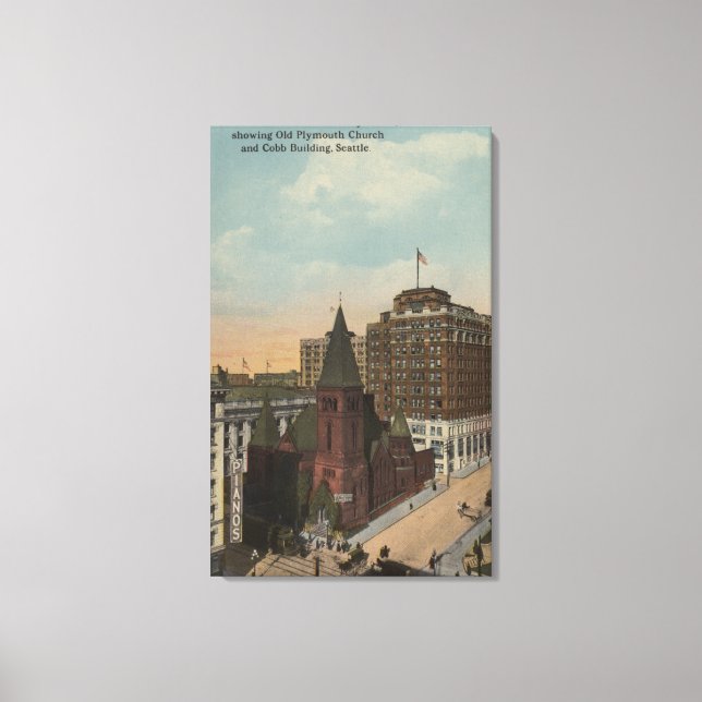 Seattle, WAThird Avenue and University Streets Canvas Print (Front)
