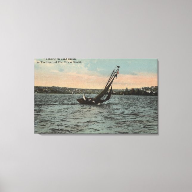 Seattle, WAYachting on Lake Union Canvas Print (Front)