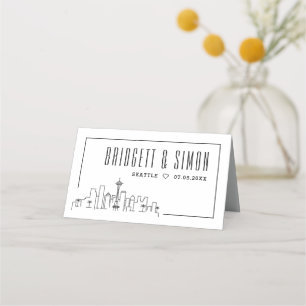 Seattle Wedding   Place Table Name Cards 