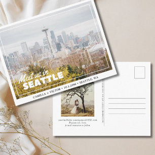 Seattle Wedding Save the Date Postcard