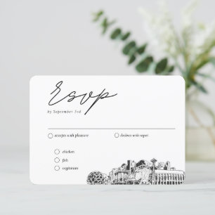 Seattle Wedding Traditional RSVP Meal Options Enclosure Card