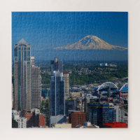 Seattle with Mount Rainier Photography