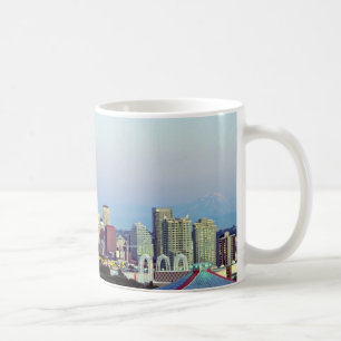Seattle with Mount Rainier, Washington State, U.S. Coffee Mug