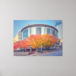 Seattle's Benaroya Hall in Autumn Canvas Print