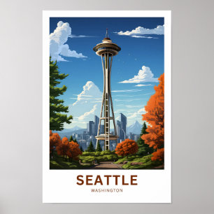 Seatttle Washington Travel Print