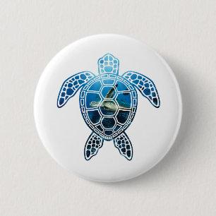 seaturtle-2 6 cm round badge