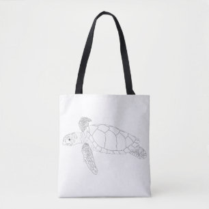 Seaturtle Adult Colouring Full Tote Bag