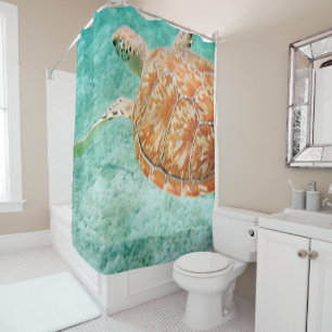 Seaturtle shower curtain