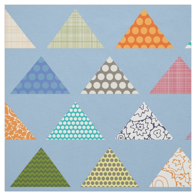 Seaview triangle blue fabric (Swatch)