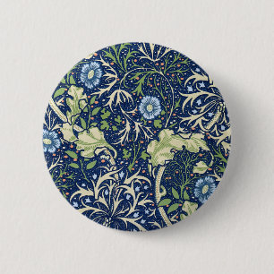 Seaweed (by William Morris) 6 Cm Round Badge