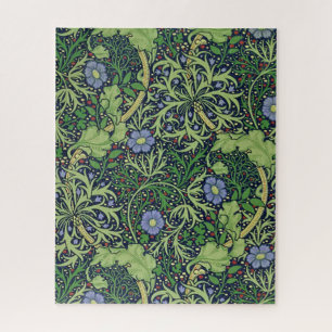 Seaweed cobalt thyme - William Morris Jigsaw Puzzle